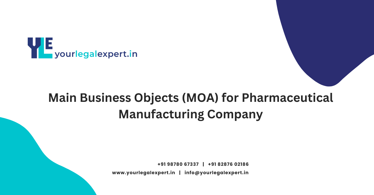 Main Business Objects (MOA) for Pharmaceutical Manufacturing Company